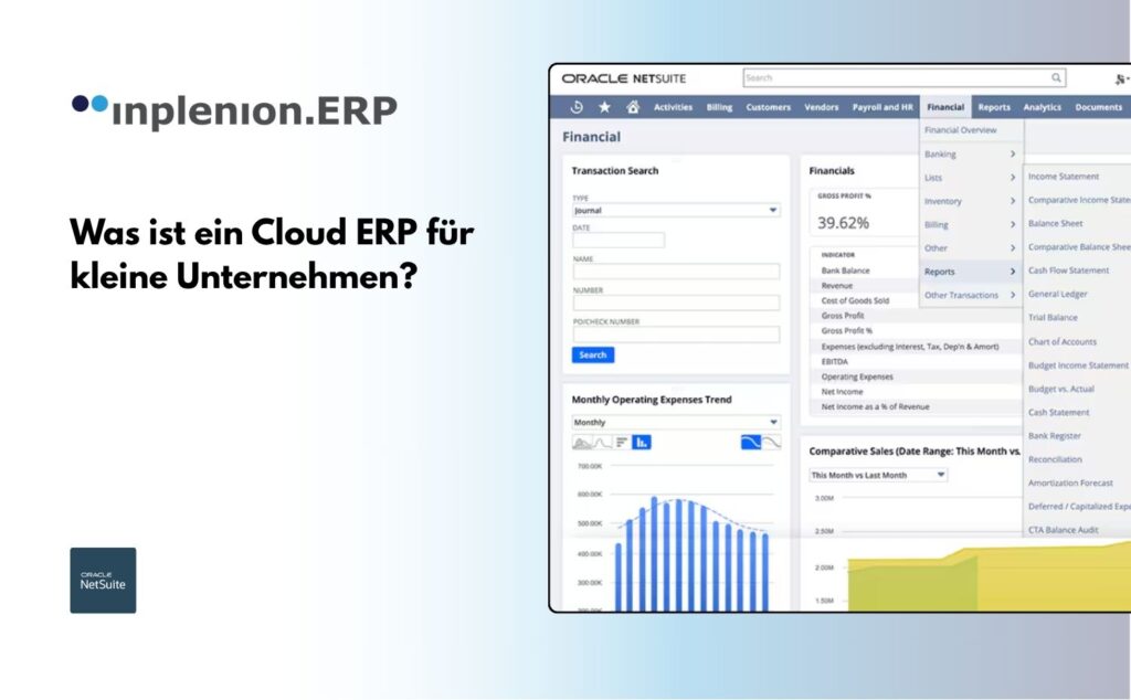 Was ist ein Cloud ERP für kleine Unternehmen